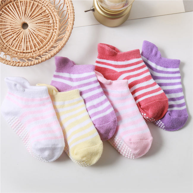 Non-slip Ankle Socks for Babies and Toddlers (6 pack) - Poopiefuntv
