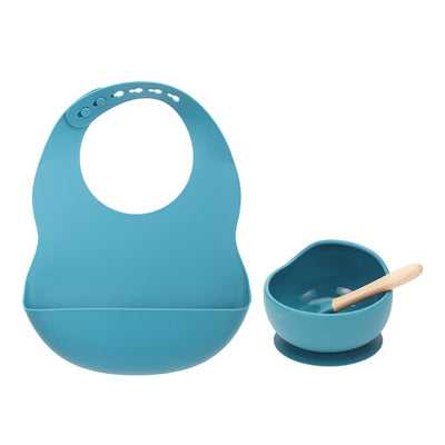 Suction Food Bowl With Bib - Poopiefuntv