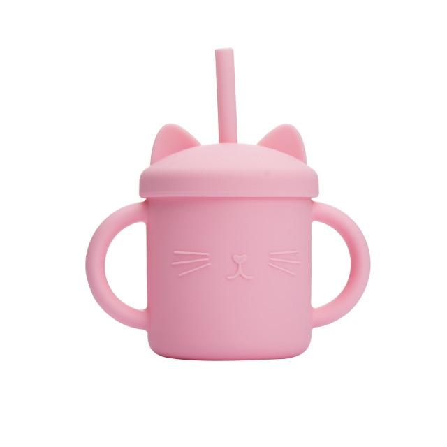 Sippy Baby Silicone Water/Feeding Cup With Soft Straw (BPA Free) - Poopiefuntv
