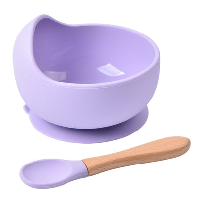 Silicone Feeding Bowl with Spoon - Poopiefuntv