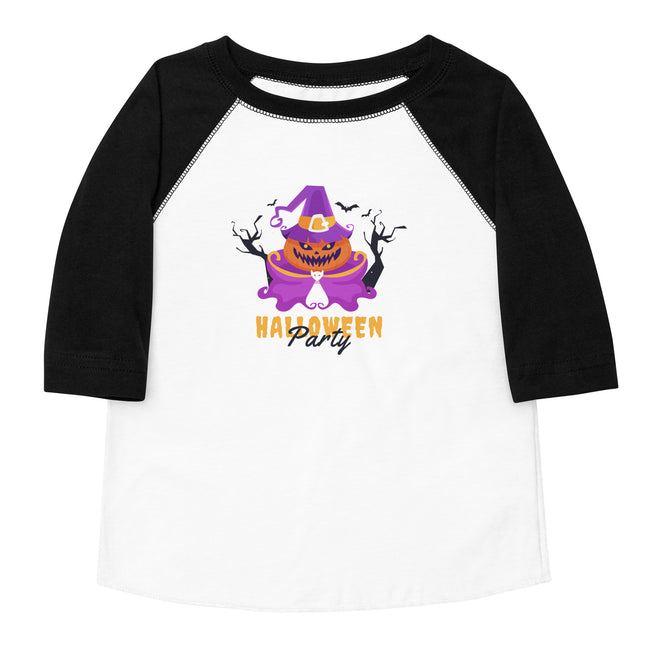 Halloween Party Toddler Baseball Shirt