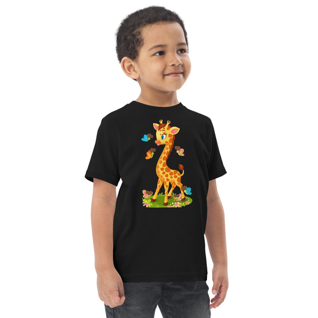 Tall Giraffe - Toddler Jersey T-shirt - Poopiefuntv