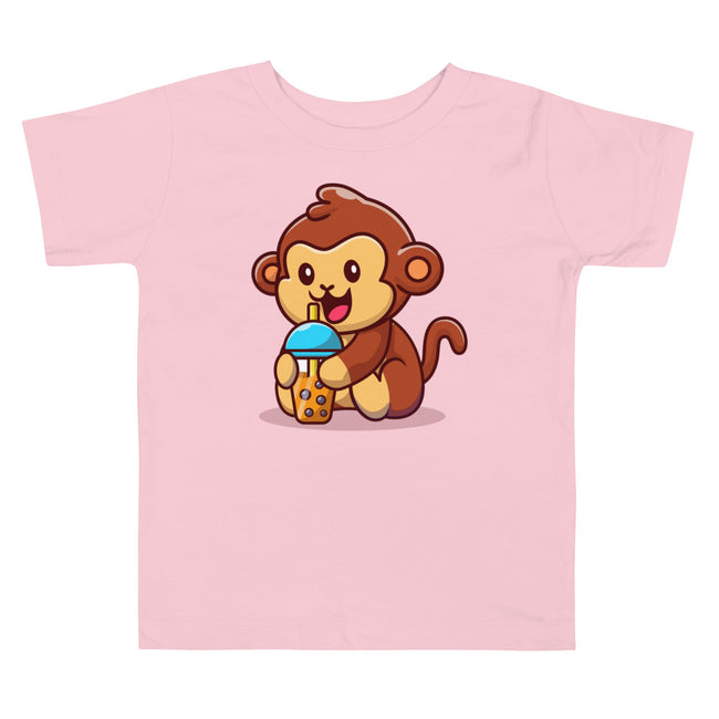 Milktea Monkey - Toddler Short Sleeve Tee - Poopiefuntv
